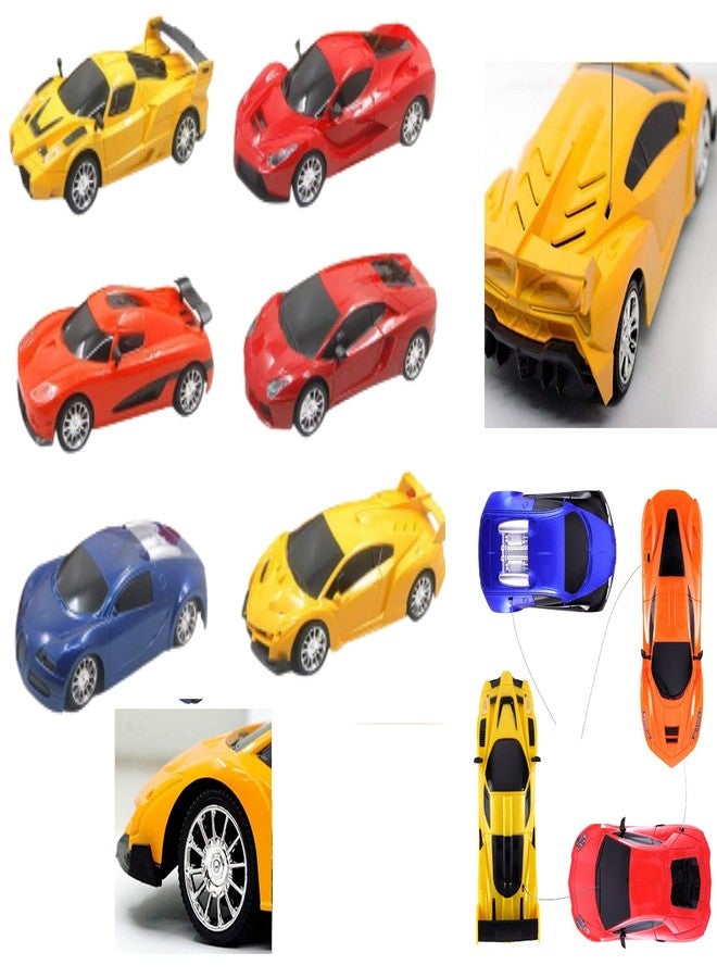 RENIAL® RC Small Sports Car with Steering | Rechargeable Car For Kids | Plastic RC Car in Multi Color or Design | Chargable Remote Control Car (Pack Of 1) - Image 5